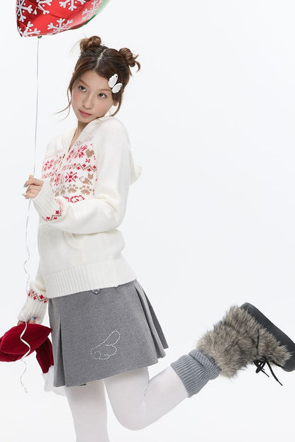 Fair Isle Knit Hoodie