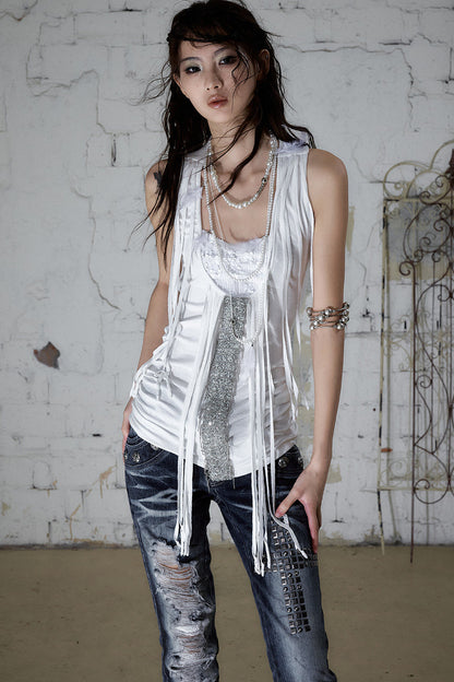 Sequin Rhinestone Halter Top