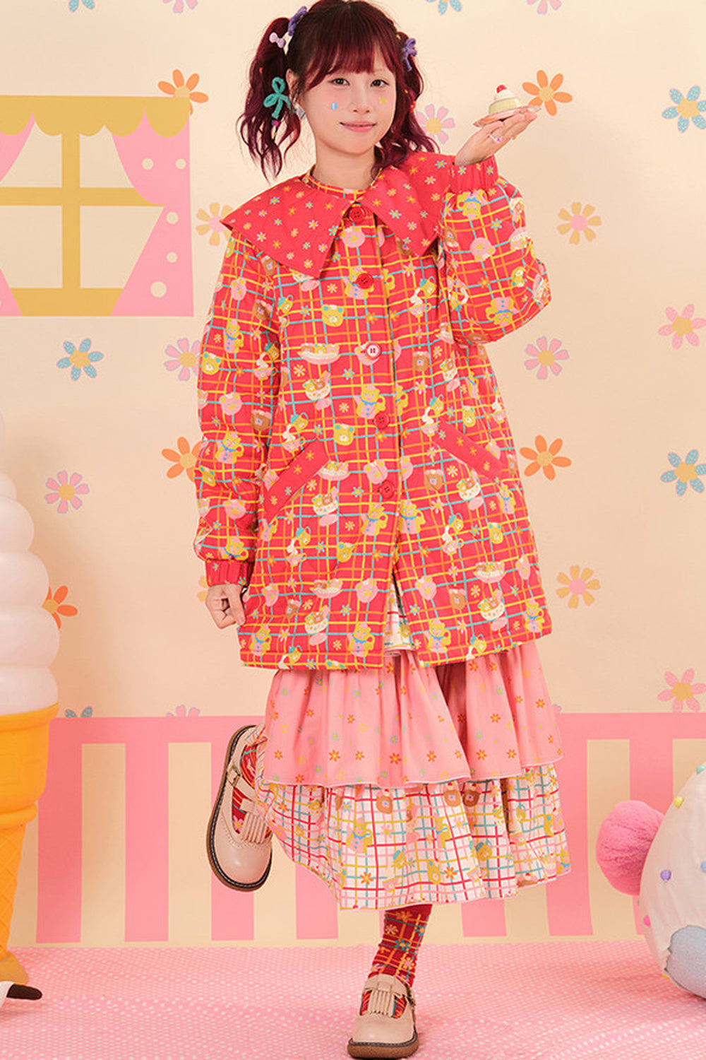 Showa Dessert Quilted Cotton Coat