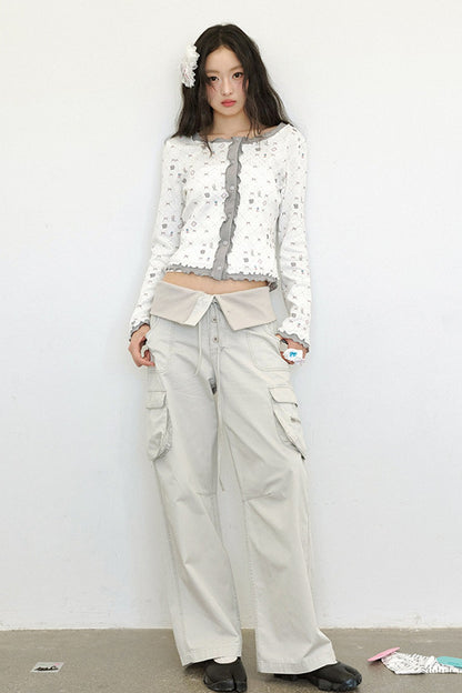 Low-Waist Straight-Leg Multi-Pocket Cargo Pants