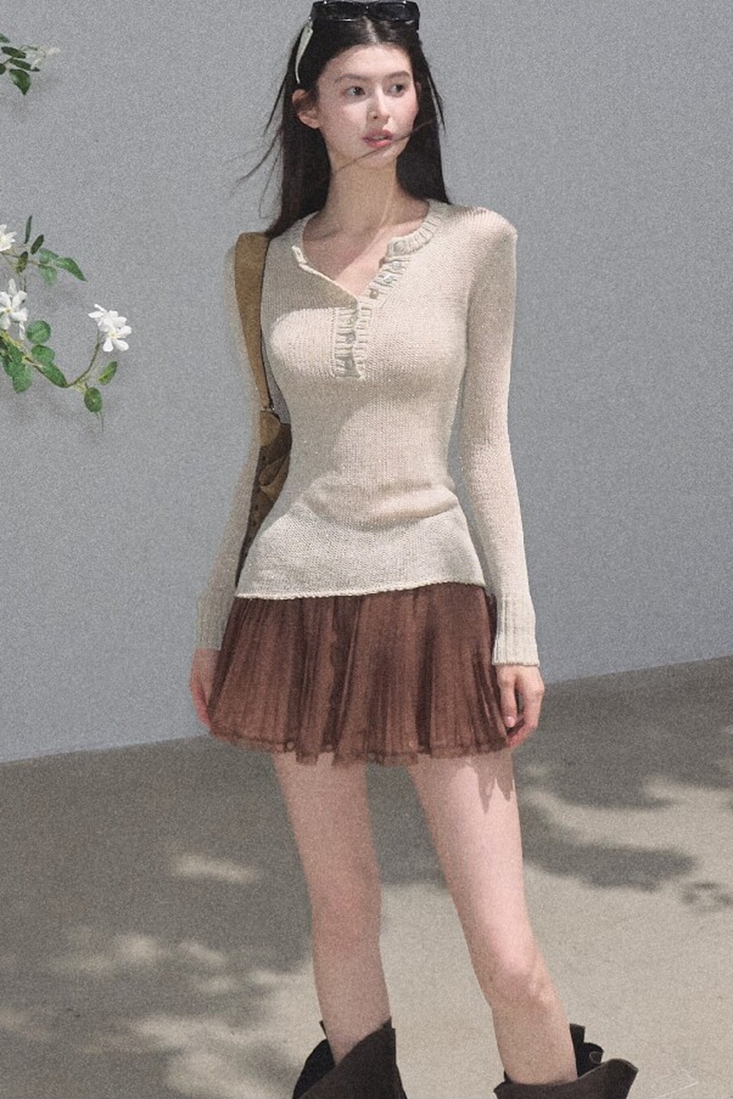 Longing Chiffon Pleated Skirt
