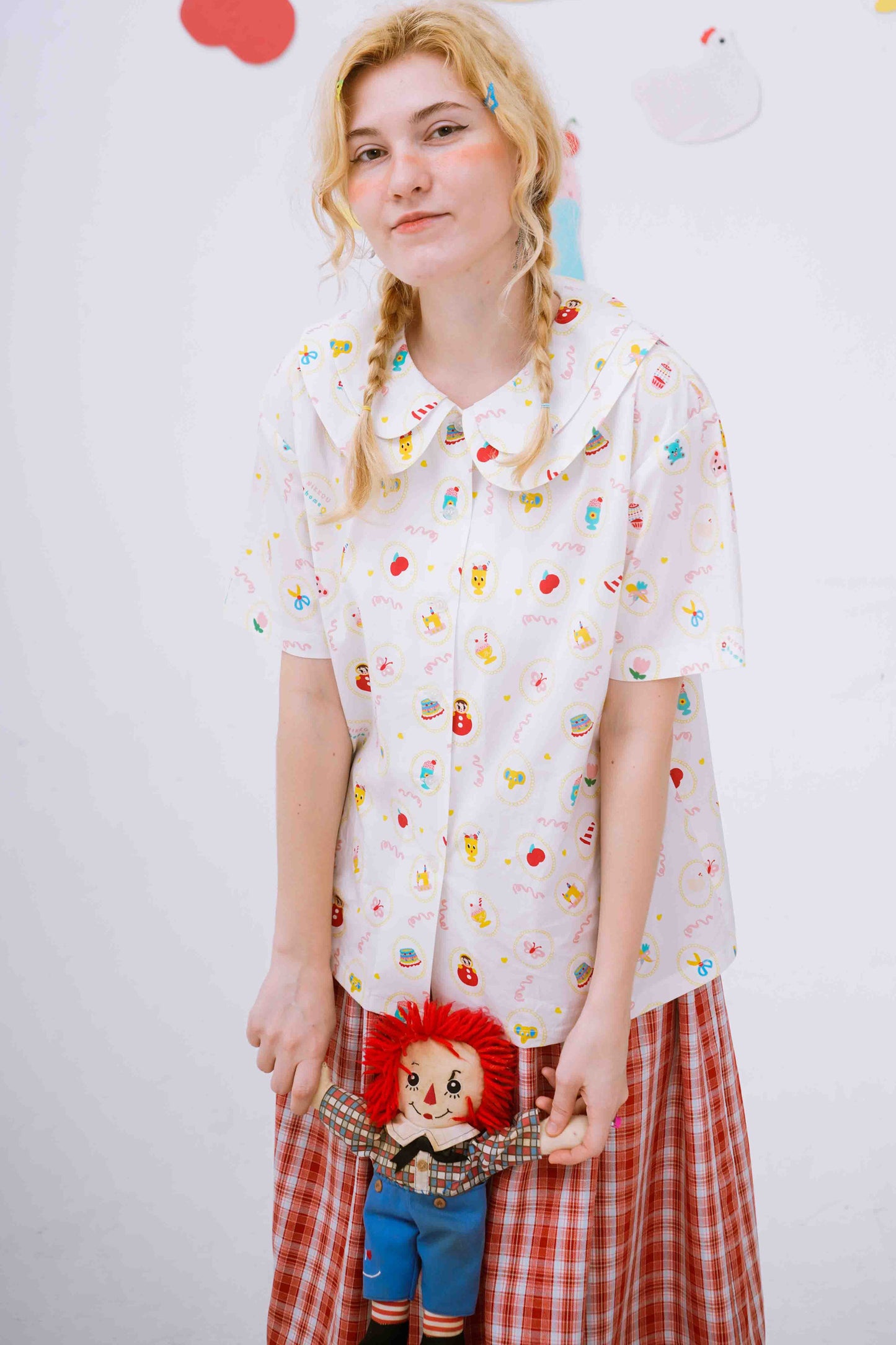 Sweets Print Short-Sleeved Shirt