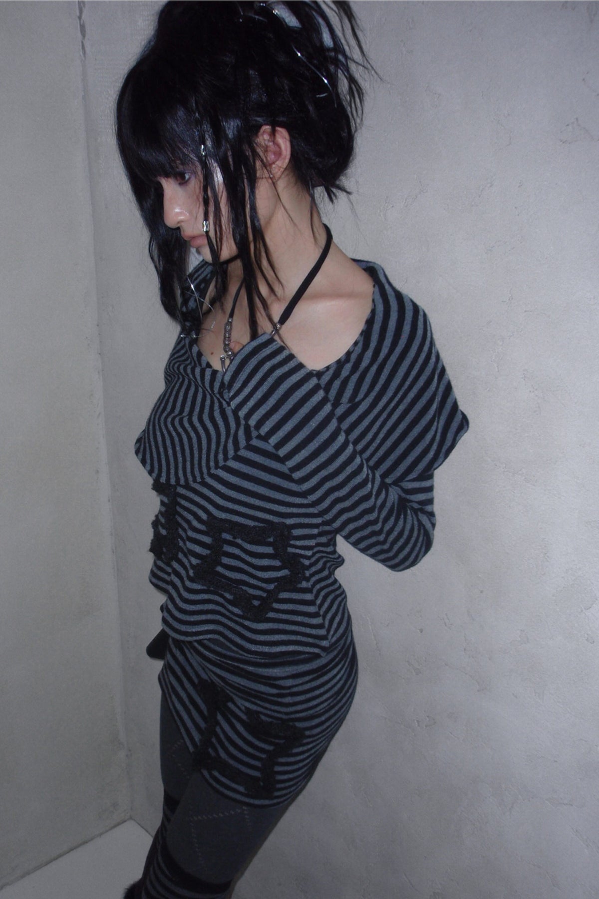 Striped Star Knit Top
