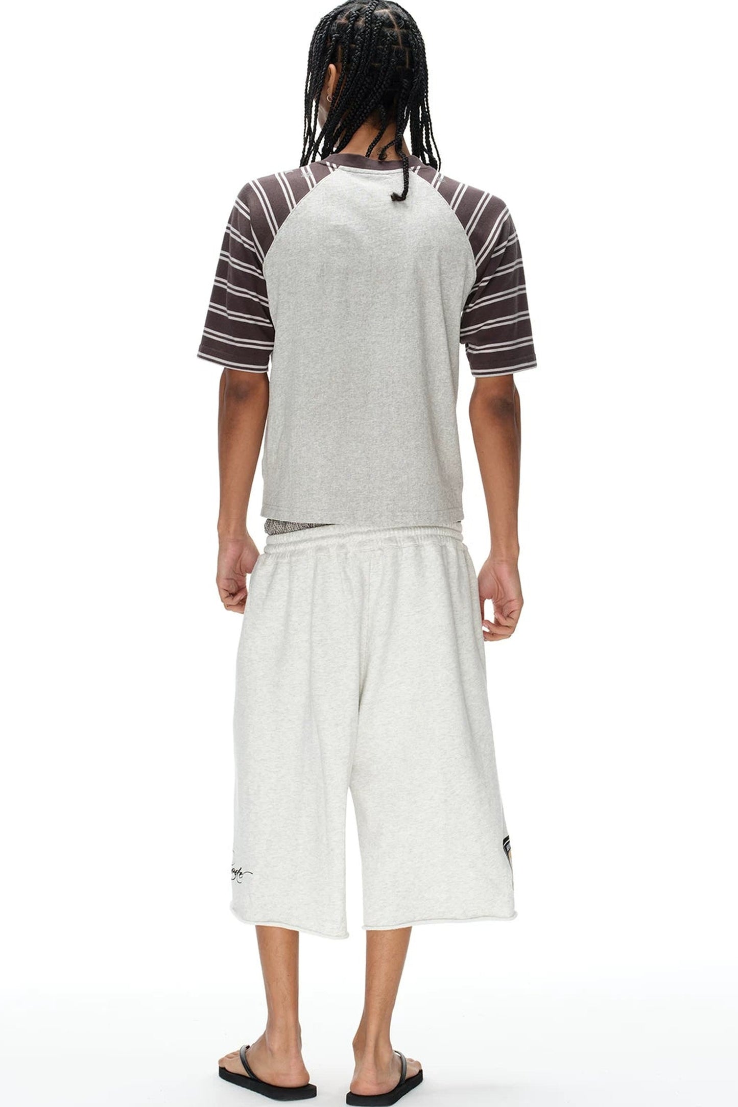 Double-Waist Plaid Patchwork Sweatpants