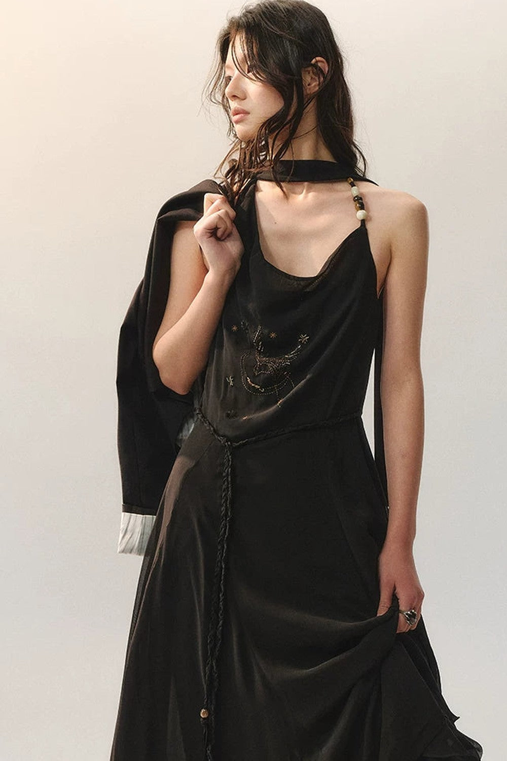 Moon Shadow Embroidered Dress
