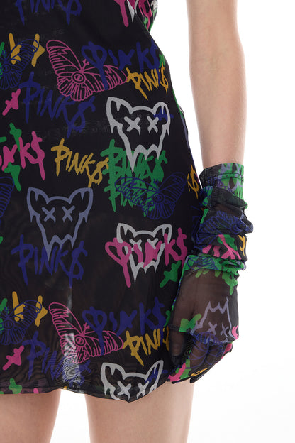 Graffiti Print Dress