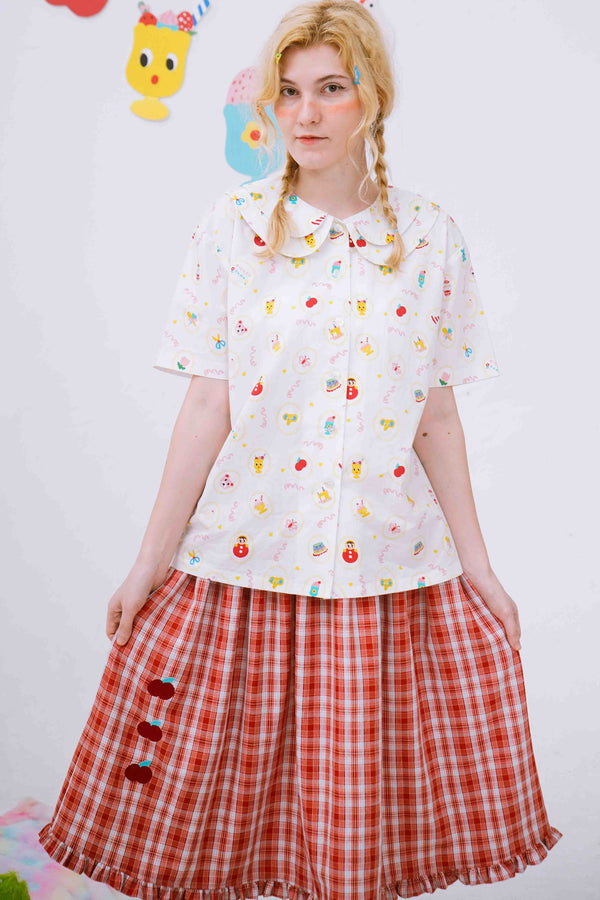 Sweets Print Short-Sleeved Shirt