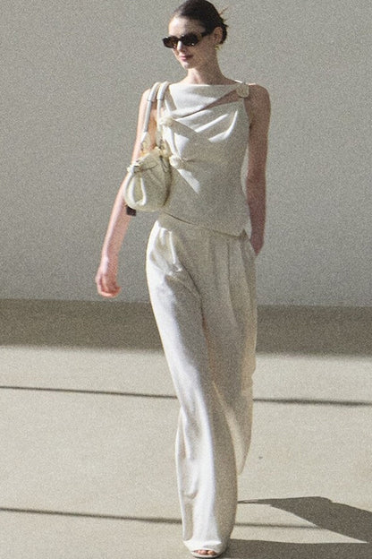 One-Shoulder Lyocell Wool Camisole