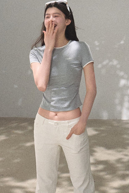 Color-Block Embroidered Summer Top