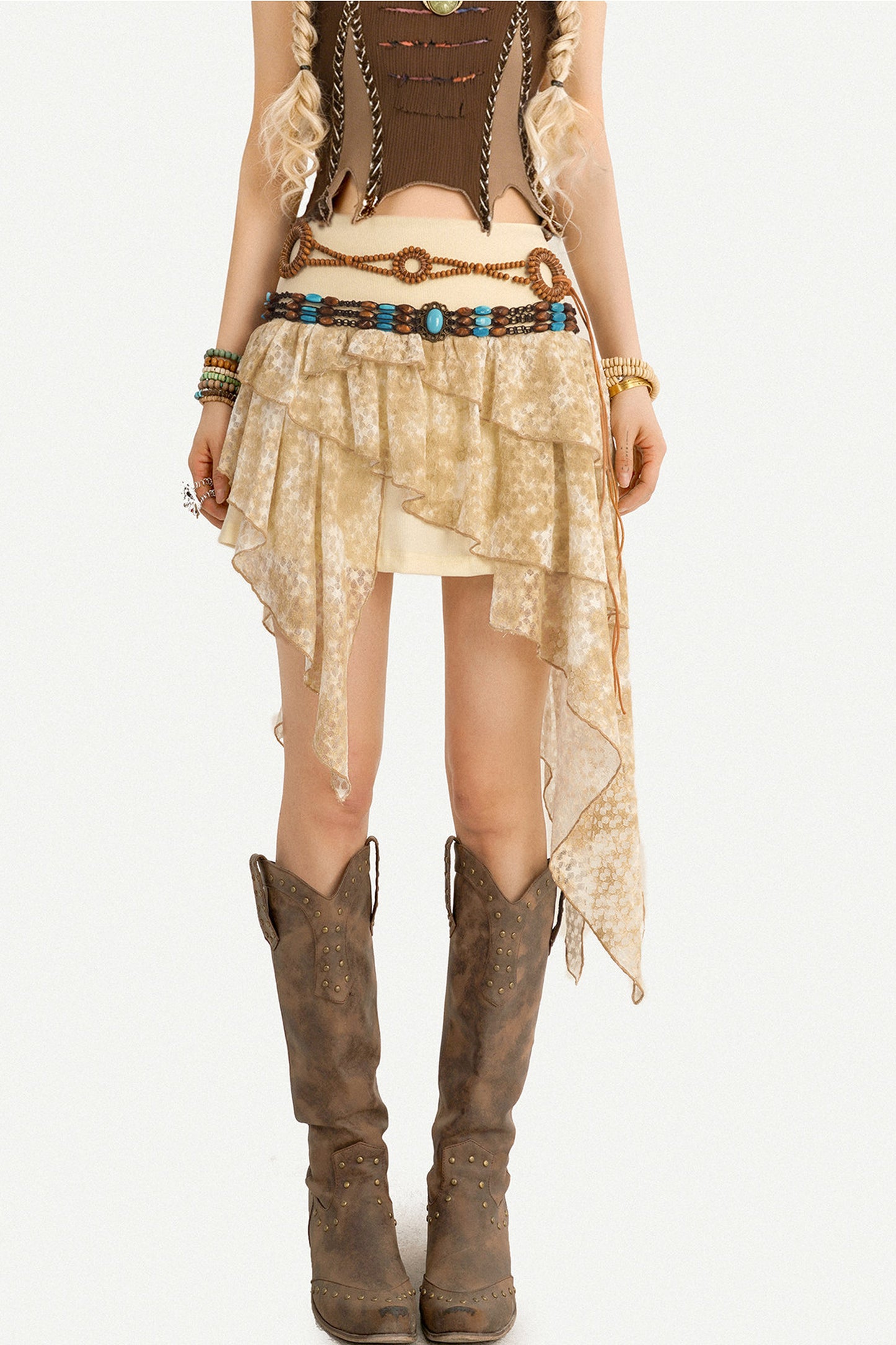 Bohemian Woven Beaded Belt