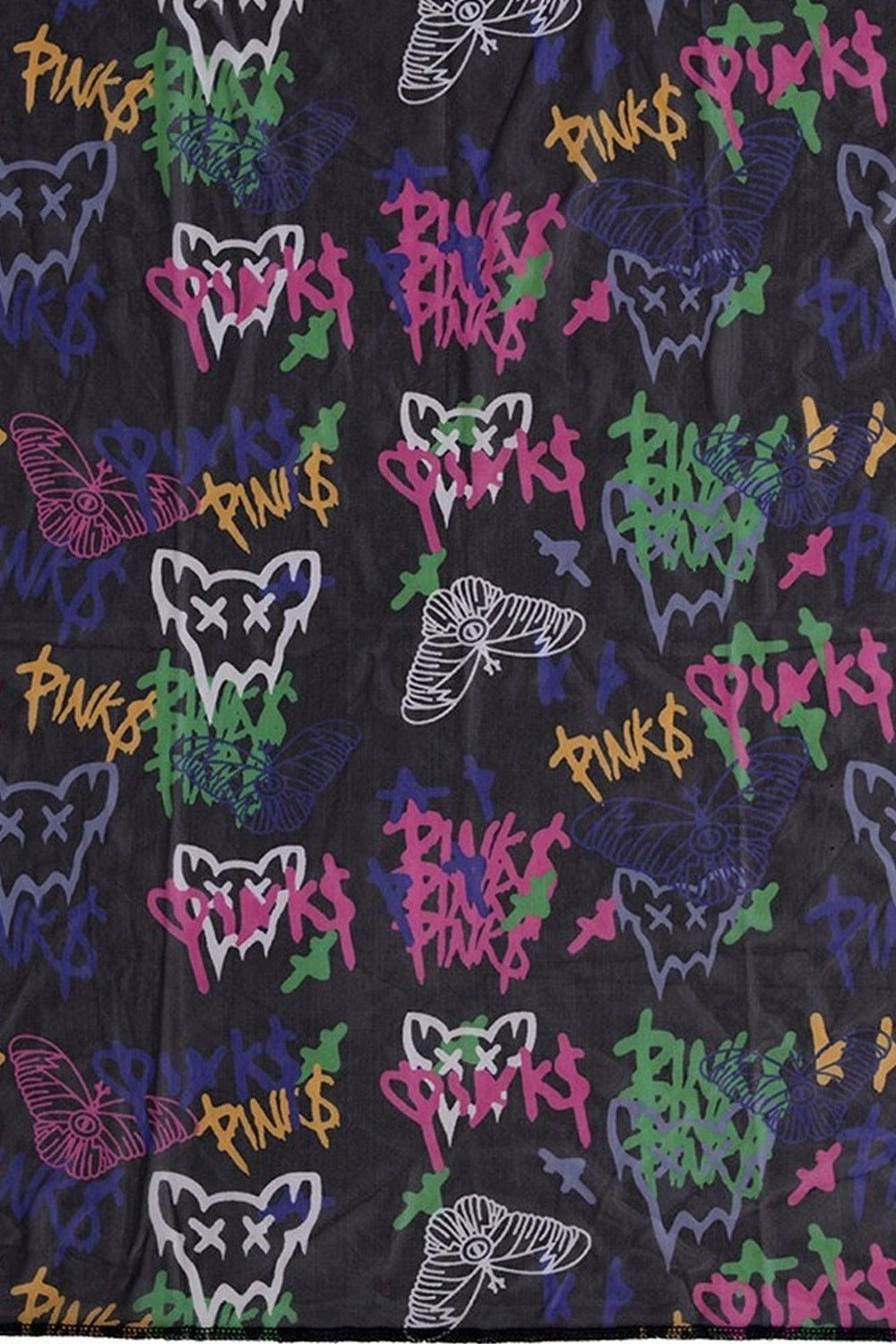 Graffiti Butterfly Cat Digital Mesh Headscarf