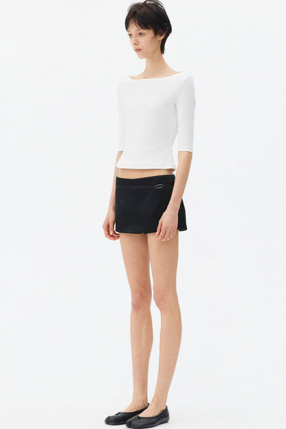 Boat Neck Knit Top