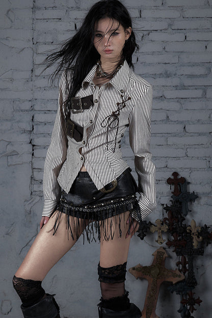 Punk Rock Chain Fringe Shorts