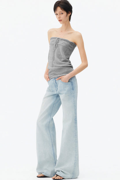Wool Mohair Cable Knit Top