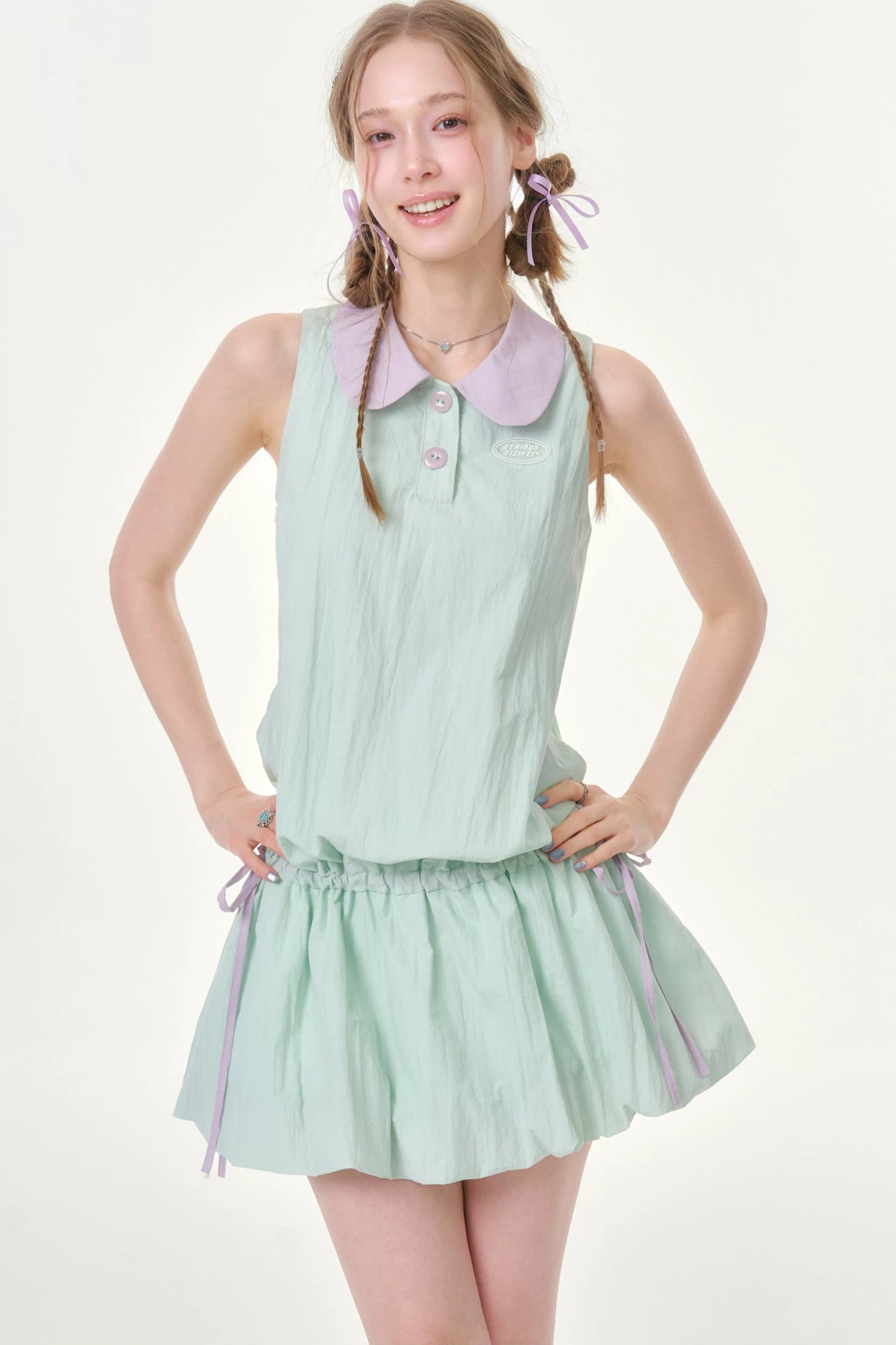 Mint Green Doll Collar Dress