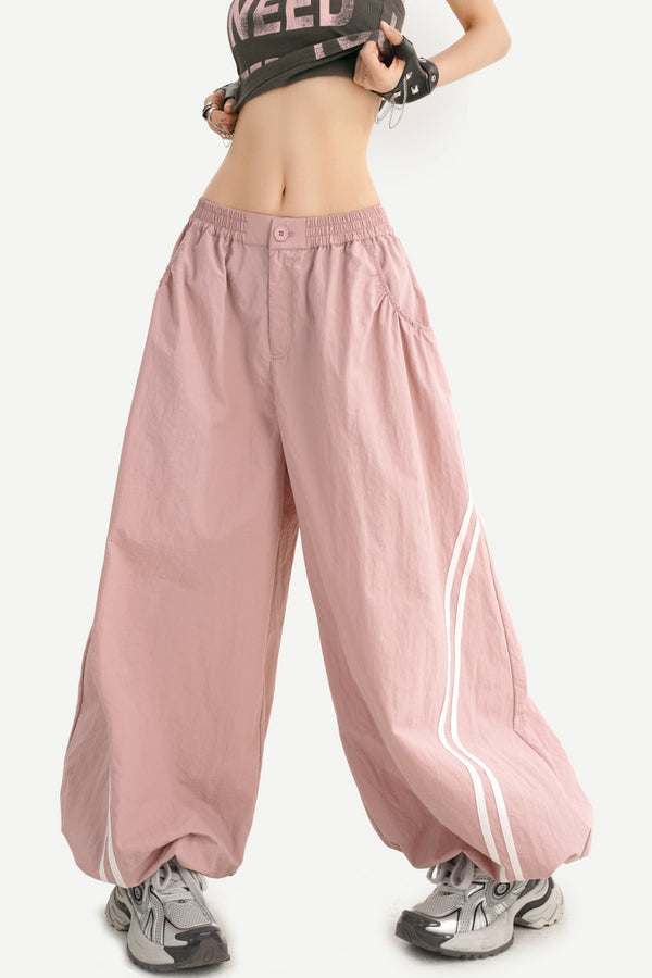 Navy Blue Wide-Leg Pants