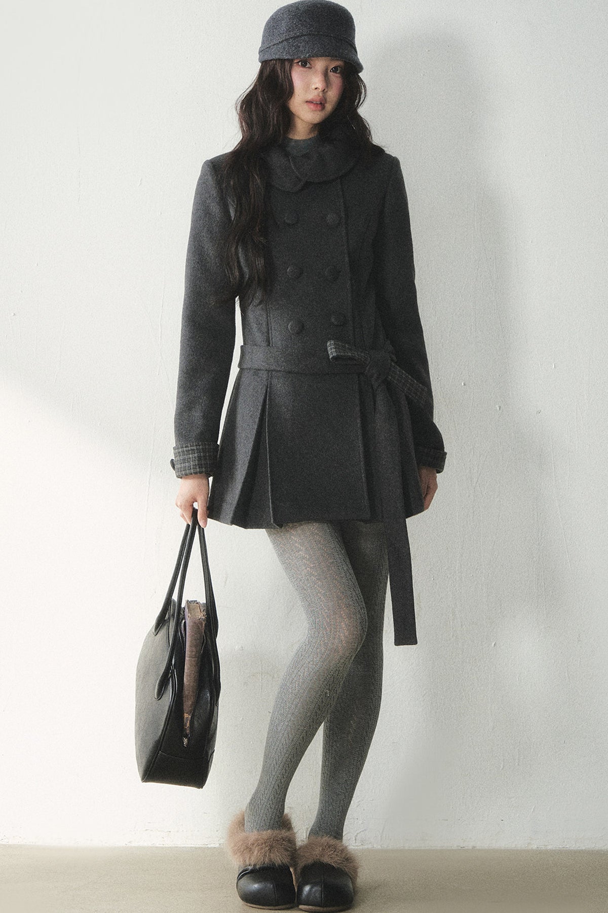 Collar Double Breasted Coat