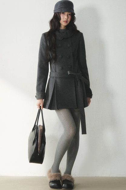 Collar Double Breasted Coat