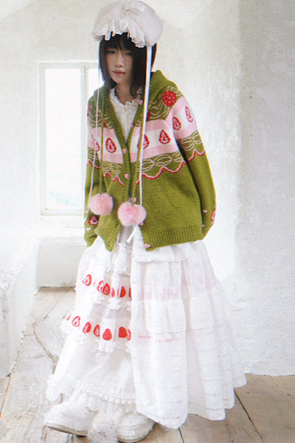 Strawberry Matcha Fair Isle Cardigan