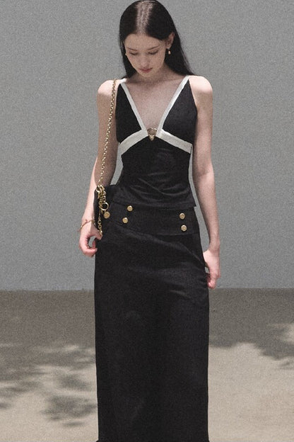 High-Waisted Drape Wide-Leg Pants