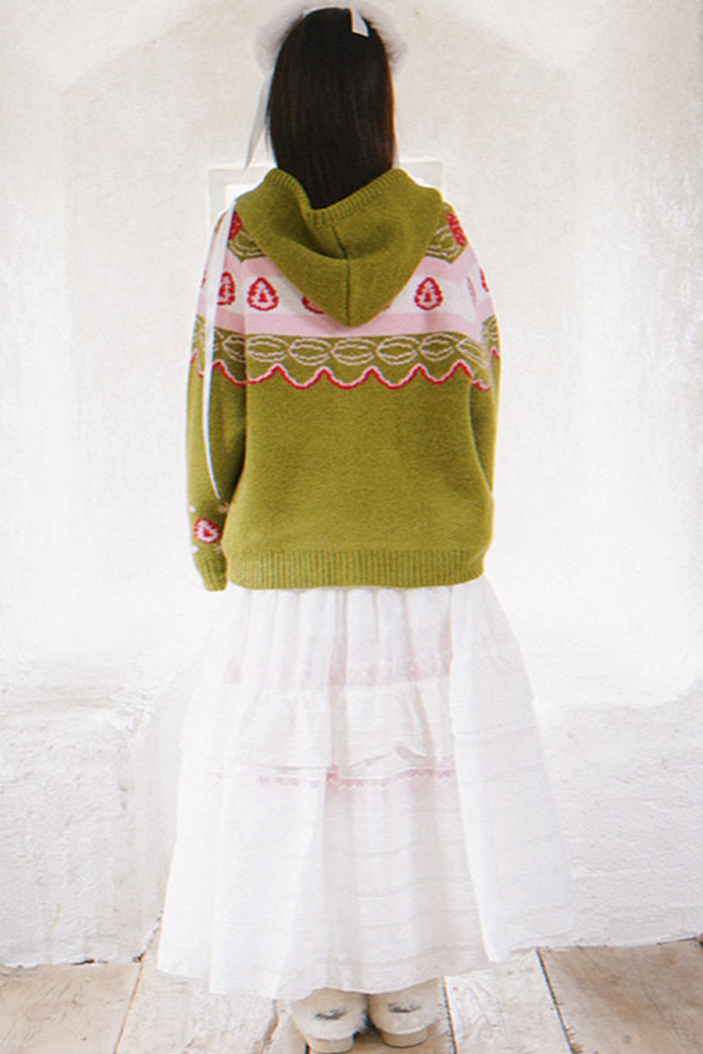 Strawberry Matcha Fair Isle Cardigan