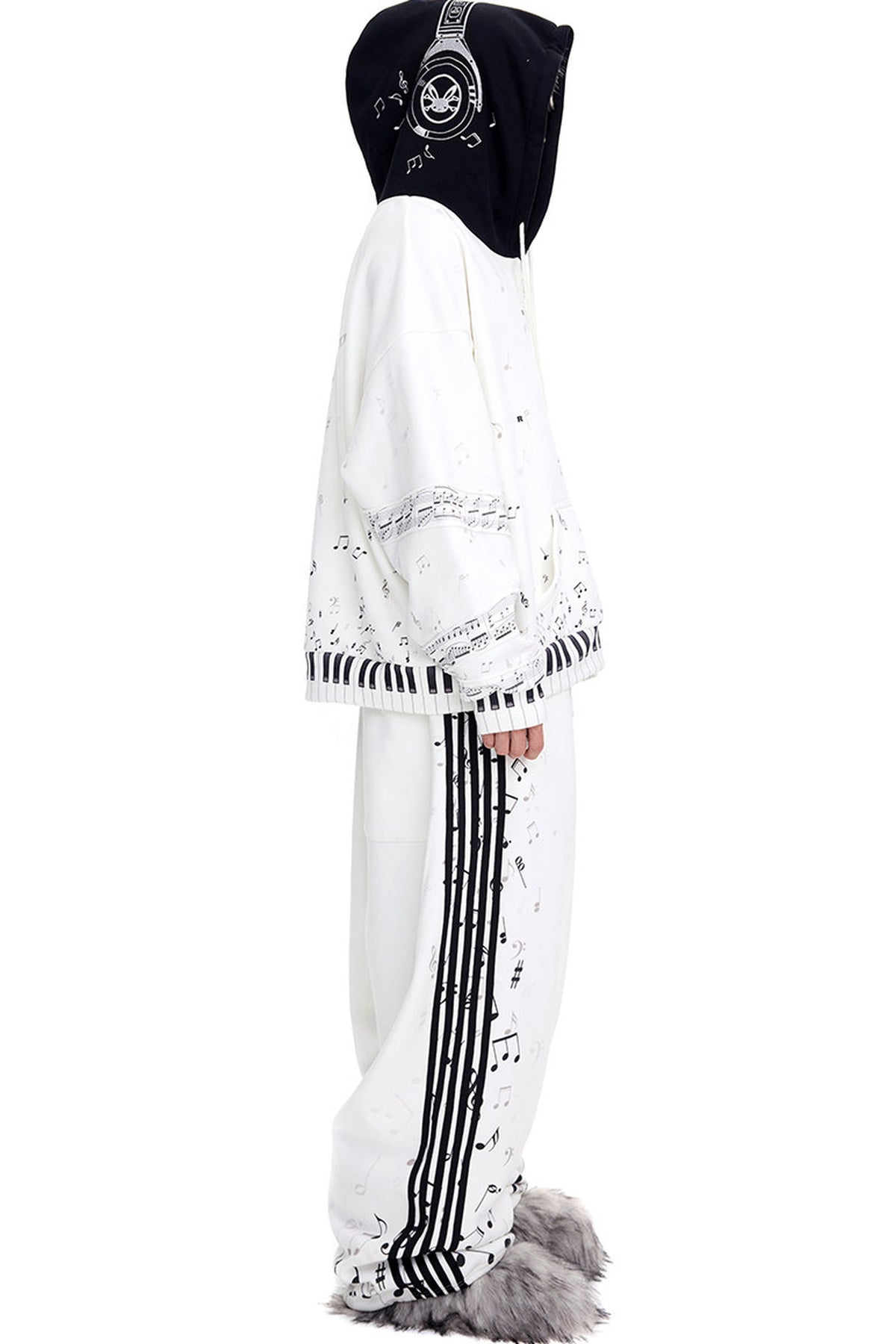 Musical Notation Printed Sweatpants