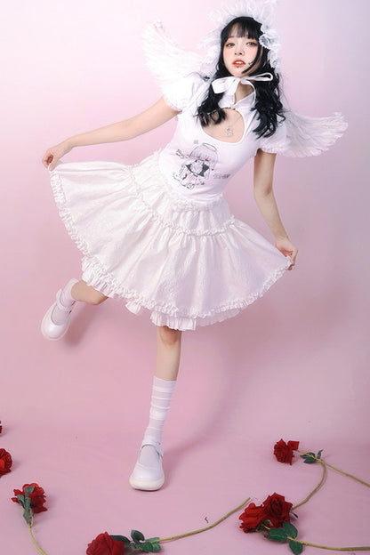 Heavenly Maid Heart Cheongsam Top