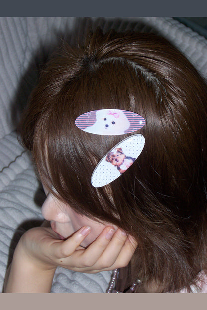 Pet Series Animal Print Hair Clips