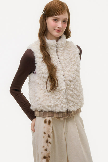 Reversible Plaid Sherpa Vest