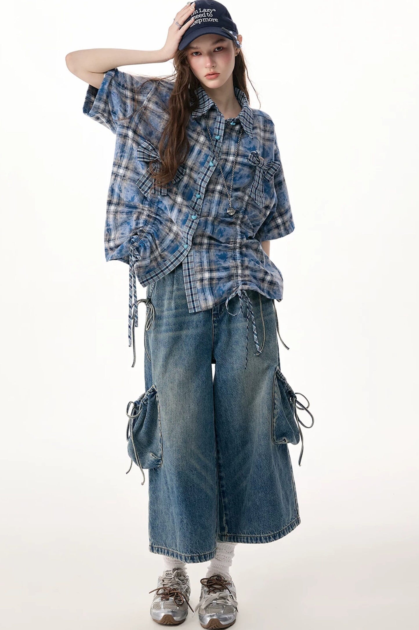 Blue Plaid Short Sleeve Shirt