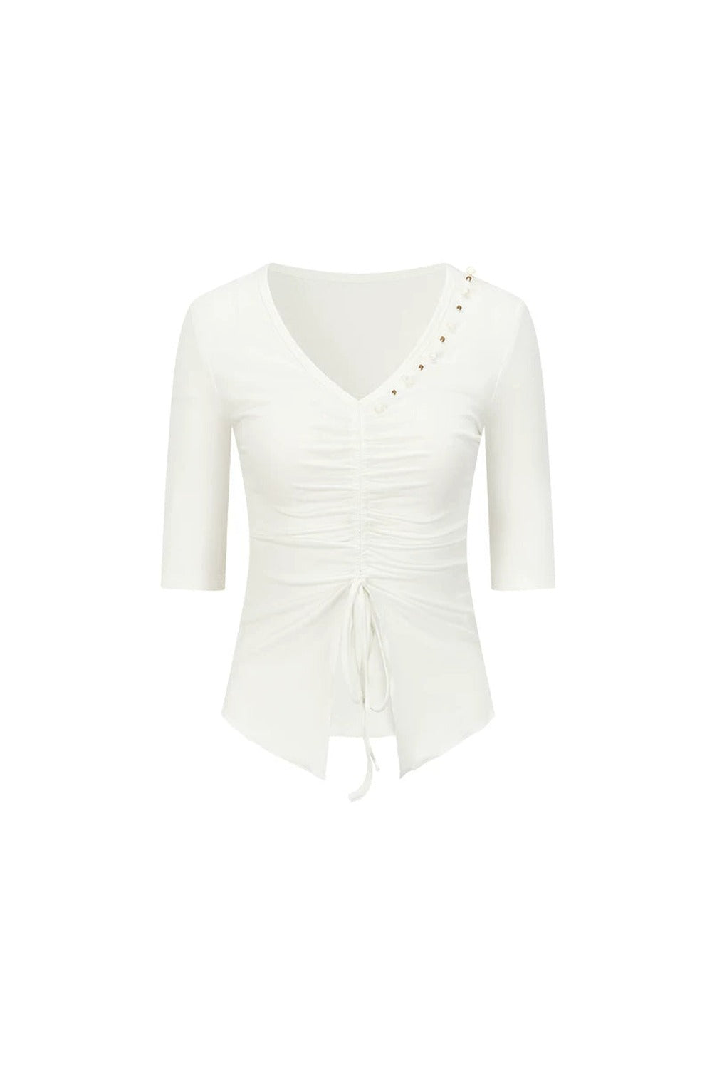 Misty Island Pearl Beaded T-Shirt