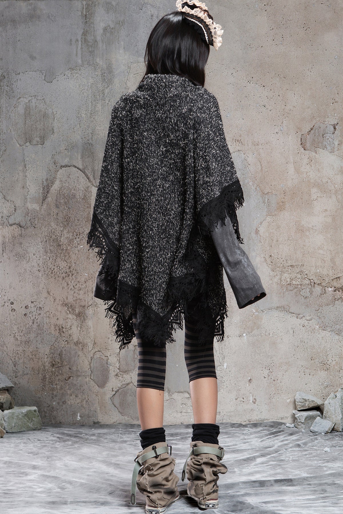 Punk Tassel Knit Cape