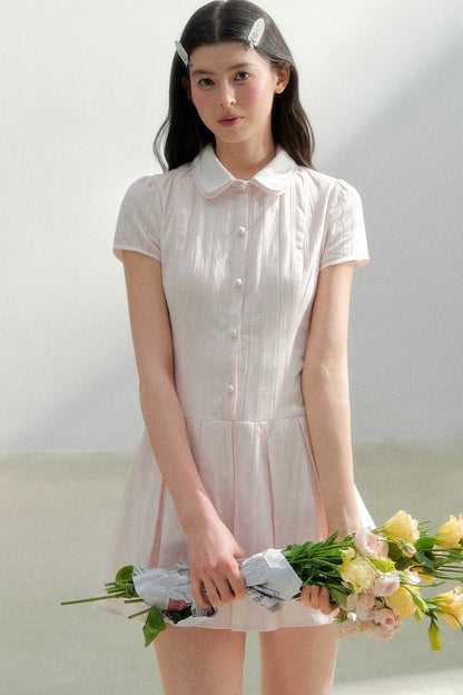 Retro Navy Shirt Dress
