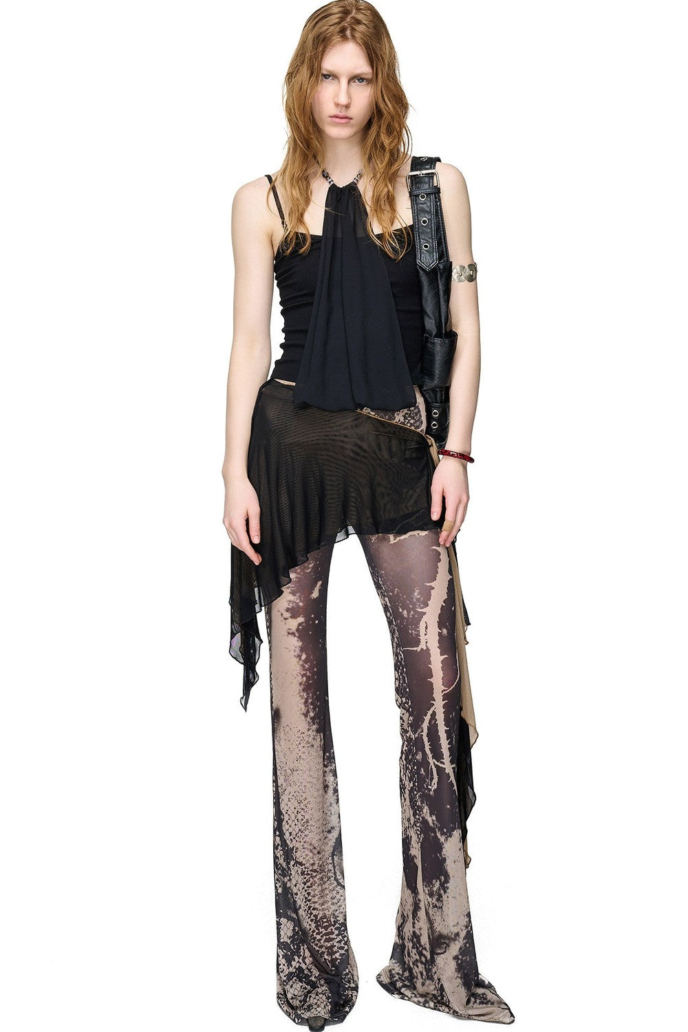 Halter Chiffon Spliced Camisole