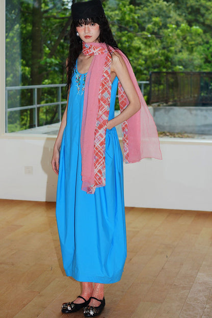 Heavy Beaded Cotton Dress