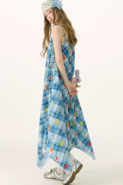 Sweet Dreams Blue Plaid Dress