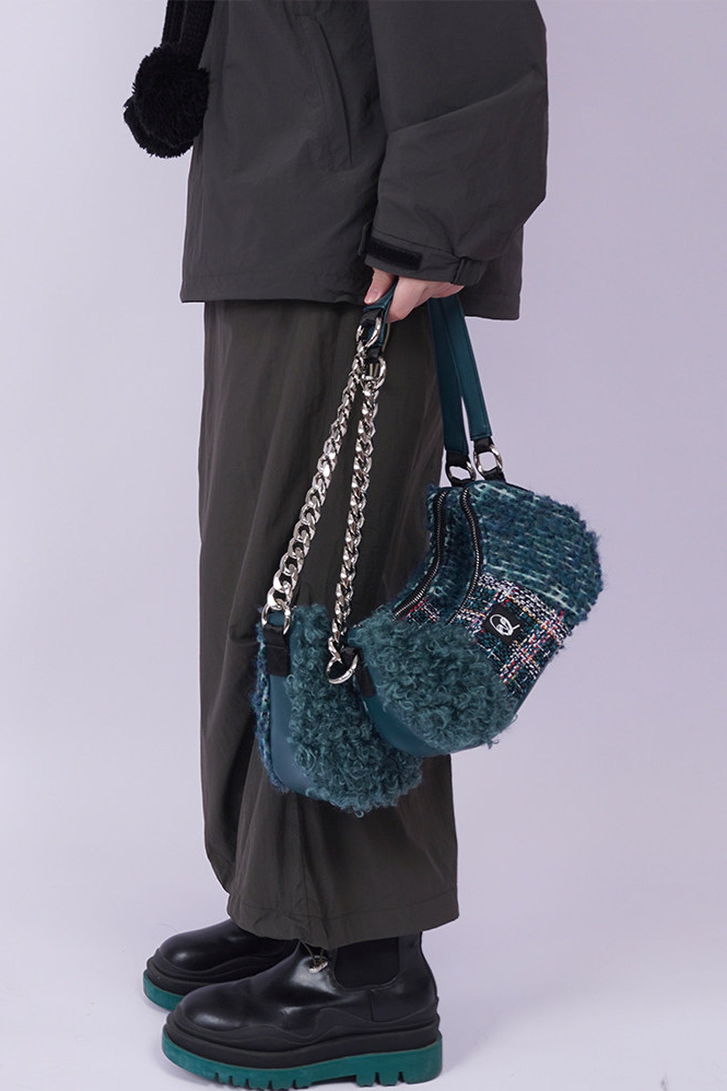 Y2K Color-Block Crossbody Bag