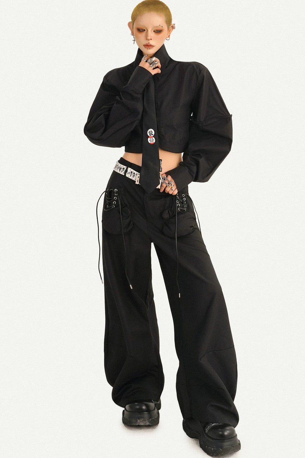 Minimalist High-Waist Wide-Leg Pants