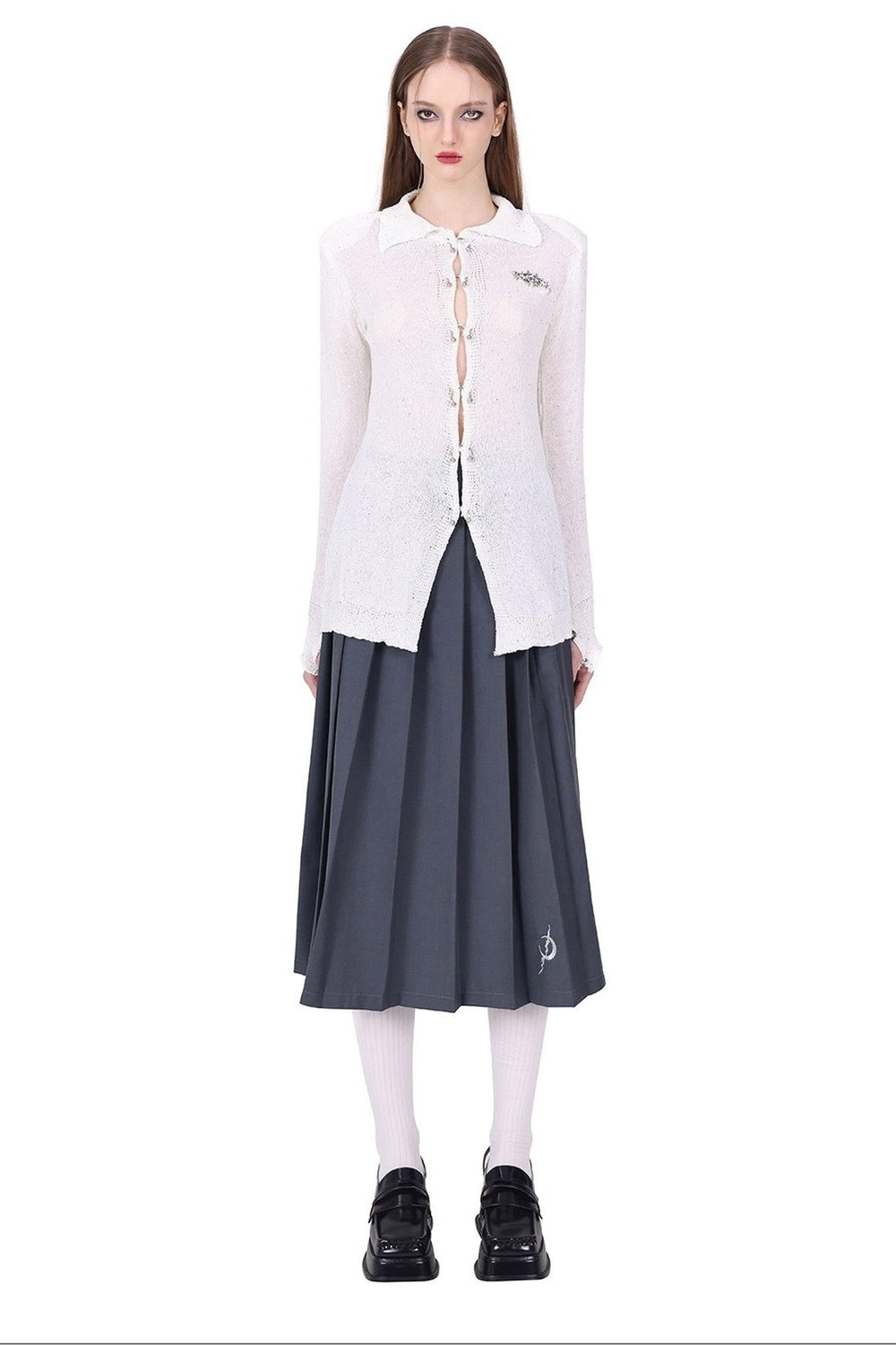 Detachable Ring Pleated Skirt