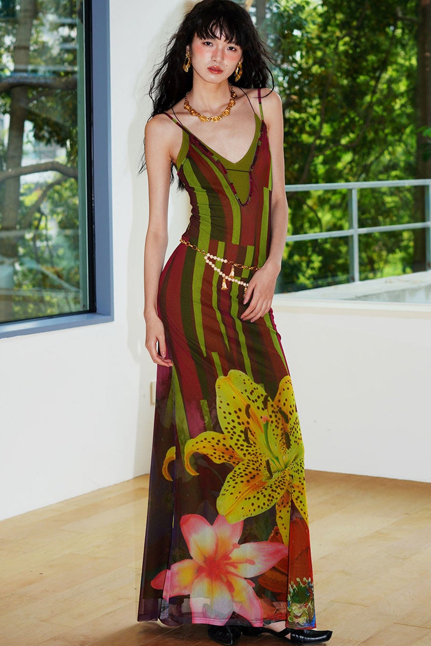Western Vibe Slim Camisole Dress