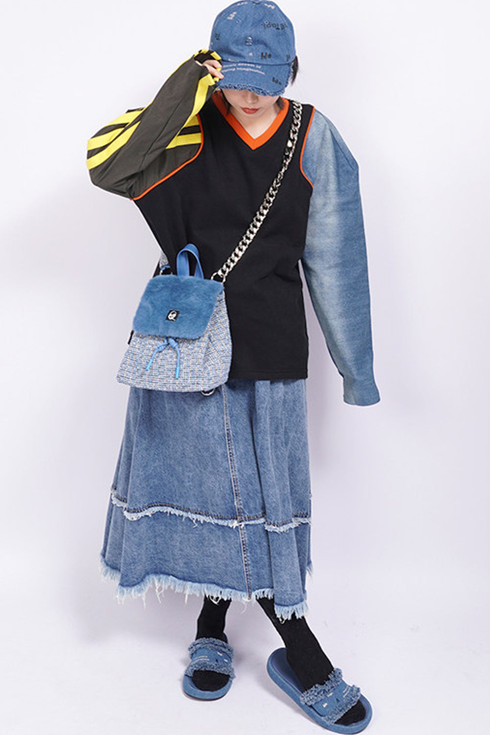 Y2K Furry Crossbody Backpack