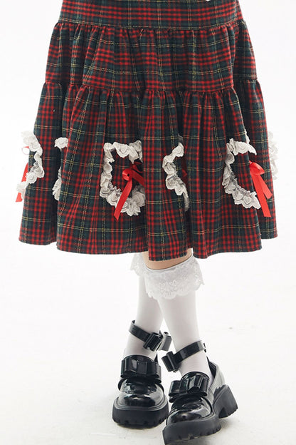 Showa Retro Woolen Skirt