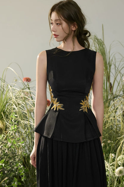 Golden Bamboo Sleeveless Top