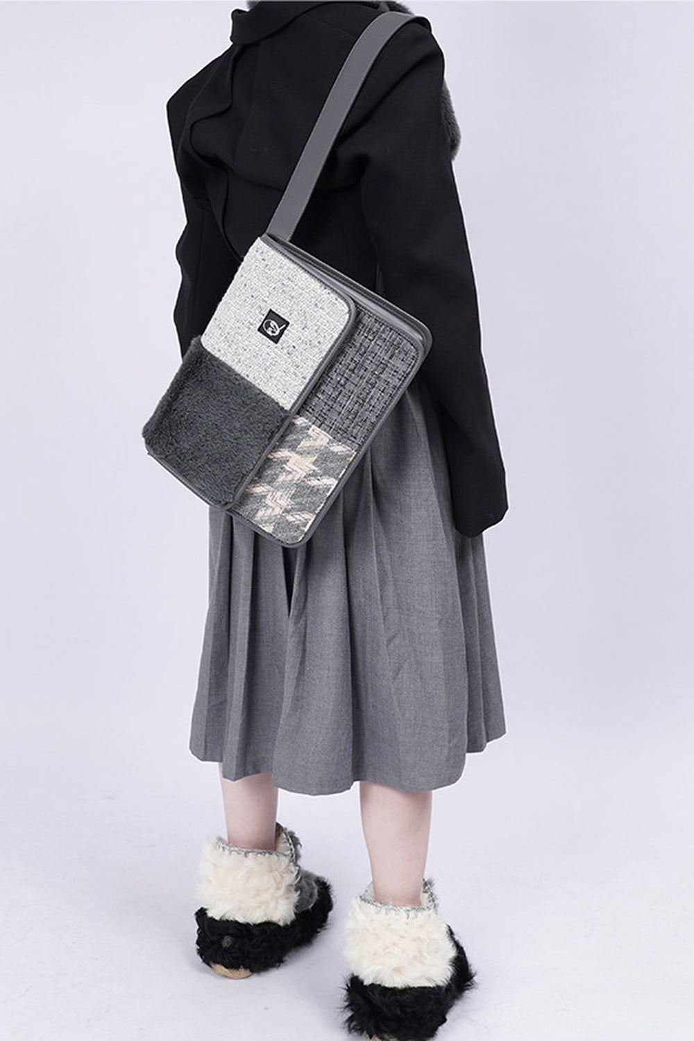 Y2K Color-Blocking Crossbody Bag
