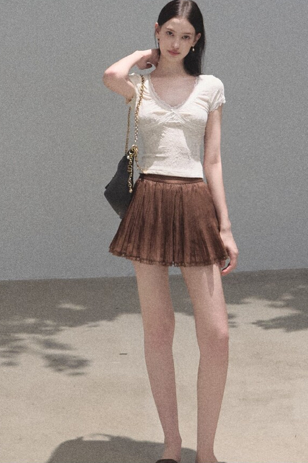 Longing Chiffon Pleated Skirt