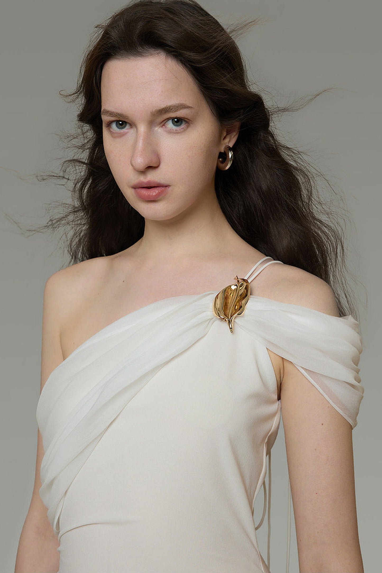 Asymmetrical Buckle A-Line Dress