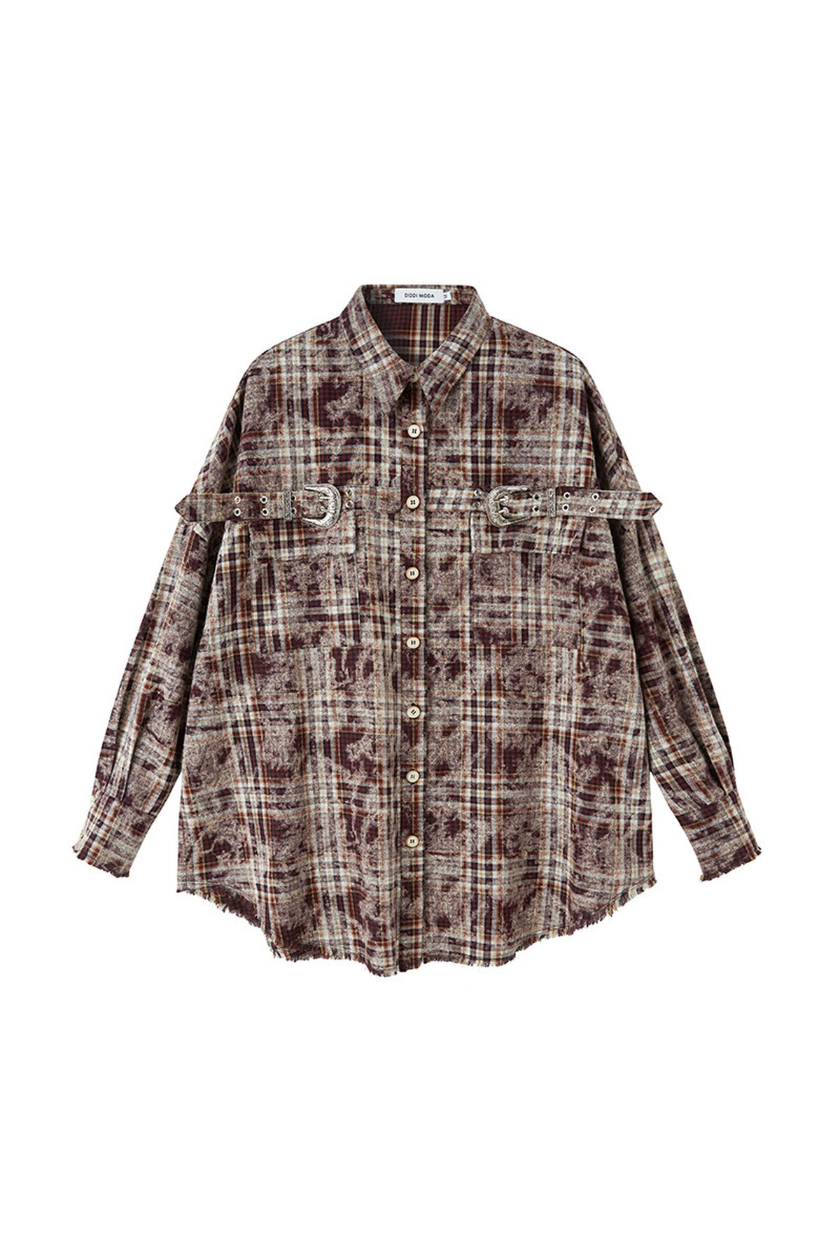 Plaid Shirt and Pleated Skirt Set-Up