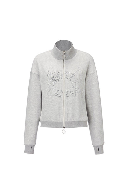 Angel Fleece Rhinestone Cardigan