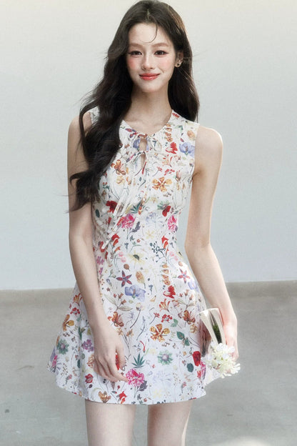 Pastoral Floral Cotton Dress