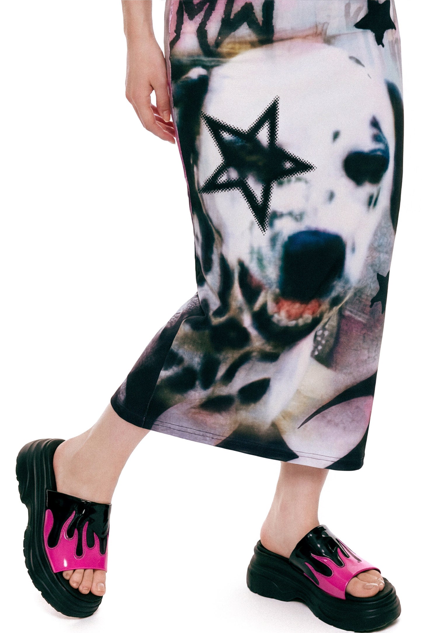 Punk Graffiti Slim-Fit Dress